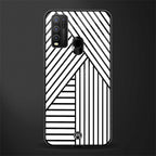 classic white black patten glass case for vivo y50 image