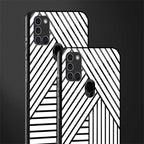 classic white black patten glass case for samsung galaxy a21s image-2