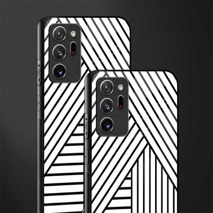classic white black patten glass case for samsung galaxy note 20 ultra 5g image-2