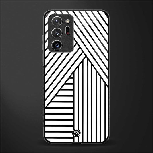 classic white black patten glass case for samsung galaxy note 20 ultra 5g image