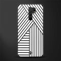 classic white black patten glass case for redmi 9 prime image