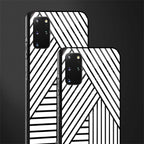 classic white black patten glass case for samsung galaxy s20 plus image-2