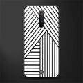 classic white black patten glass case for realme x2 pro image