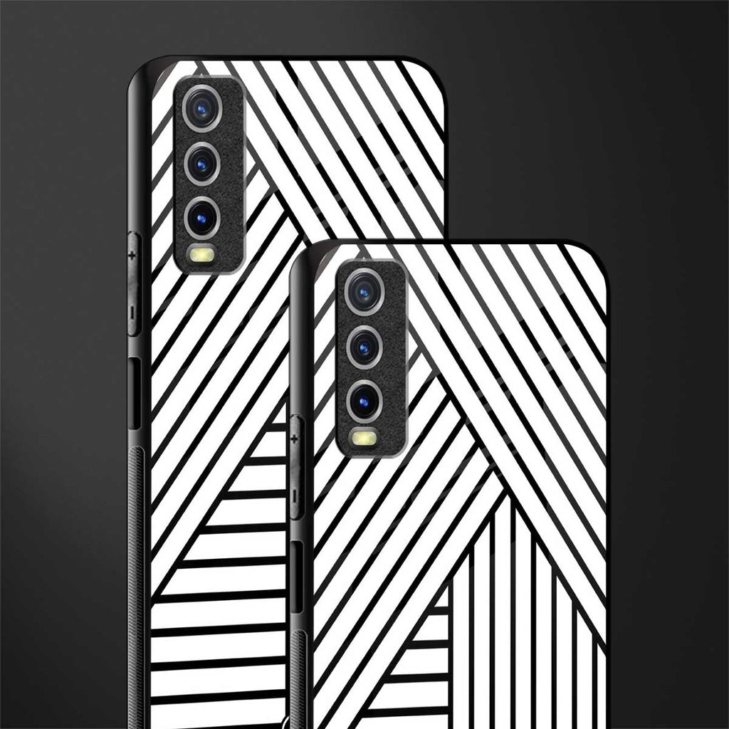 classic white black patten glass case for vivo y20svivo y20avivo y20g