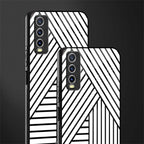 classic white black patten glass case for vivo y12s