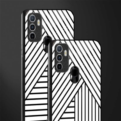 classic white black patten glass case for oppo a53 image-2