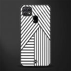 classic white black patten glass case for oppo a15 image