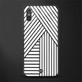 classic white black patten glass case for redmi 9a image
