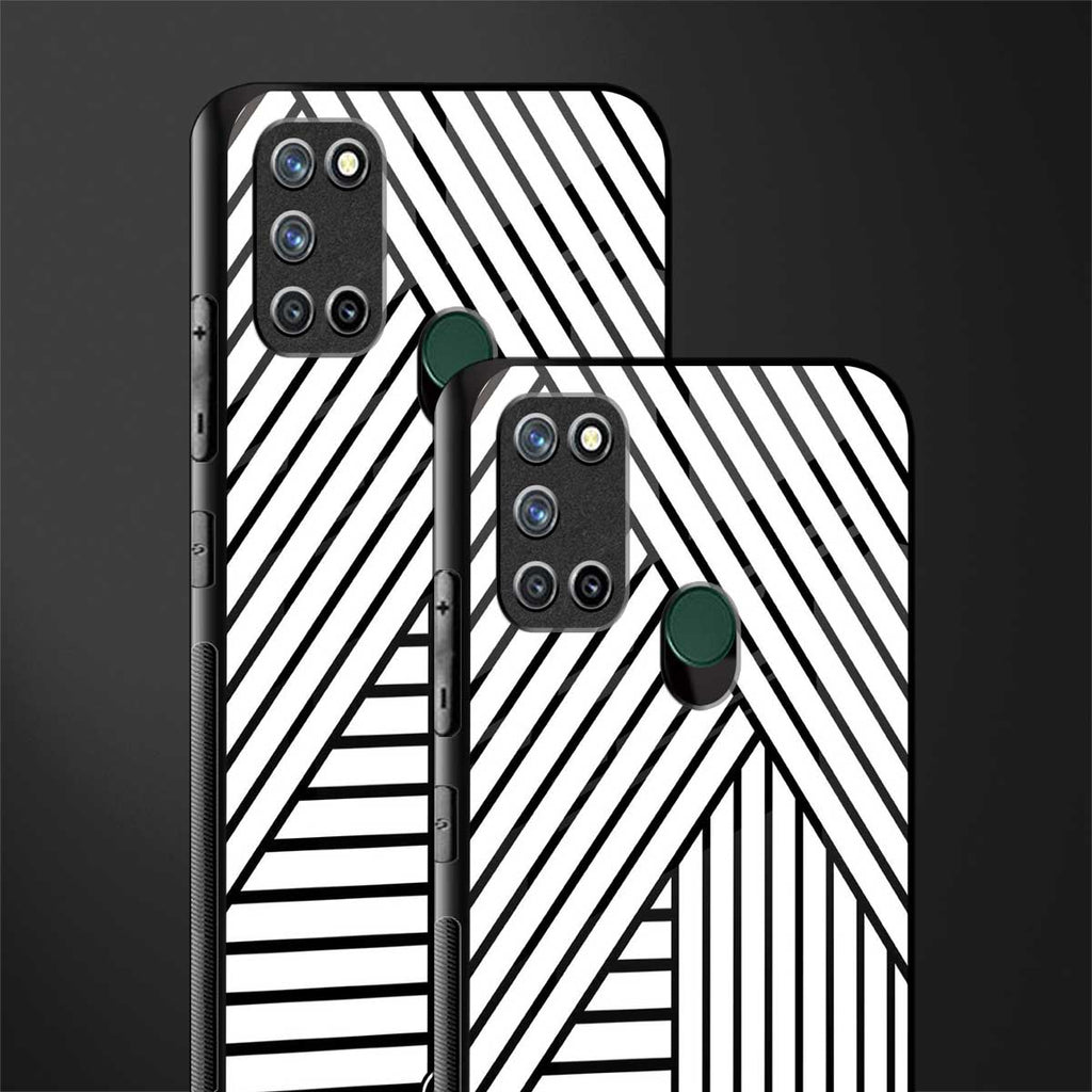 classic white black patten glass case for realme 7i image-2