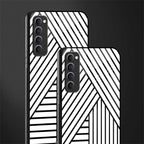 classic white black patten glass case for oppo reno 4 pro image-2