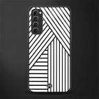 classic white black patten glass case for oppo reno 4 pro image