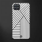 classic white black patten glass case for oppo f17 image