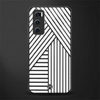 classic white black patten glass case for vivo v20 se image