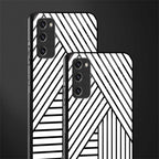 classic white black patten glass case for samsung galaxy s20 fe