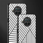classic white black patten glass case for mi 10i