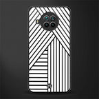 classic white black patten glass case for mi 10i