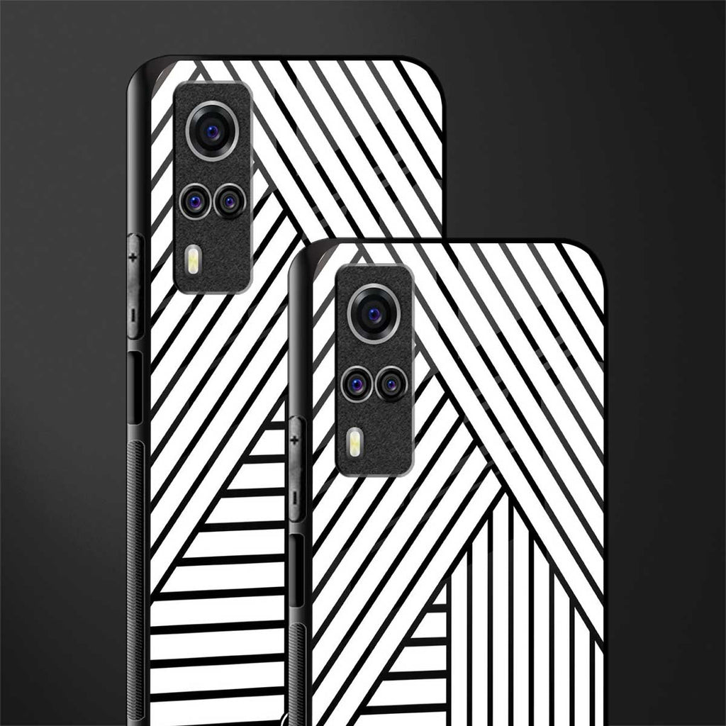classic white black patten glass case for vivo y53s image-2