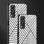 classic white black patten glass case for vivo y53s image-2