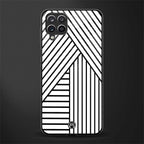 classic white black patten glass case for samsung galaxy m42 5g image