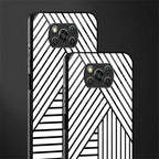 classic white black patten glass case for poco x3 pro image-2
