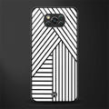 classic white black patten glass case for poco x3