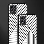classic white black patten glass case for samsung galaxy f62