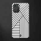 classic white black patten glass case for redmi note 10