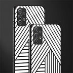 classic white black patten glass case for samsung galaxy a32 4g image-2