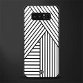 classic white black patten glass case for samsung galaxy note 8 image