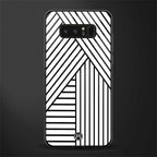 classic white black patten glass case for samsung galaxy note 8 image