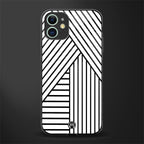 classic white black patten glass case for iphone 11 image