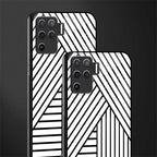 classic white black patten glass case for oppo f19 pro image-2