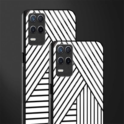 classic white black patten glass case for realme narzo 30 5g image-2