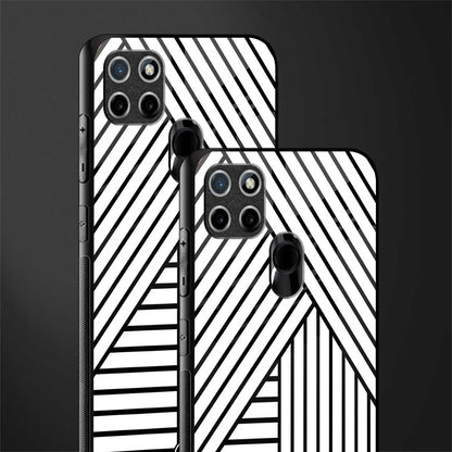 classic white black patten glass case for realme c21 image-2