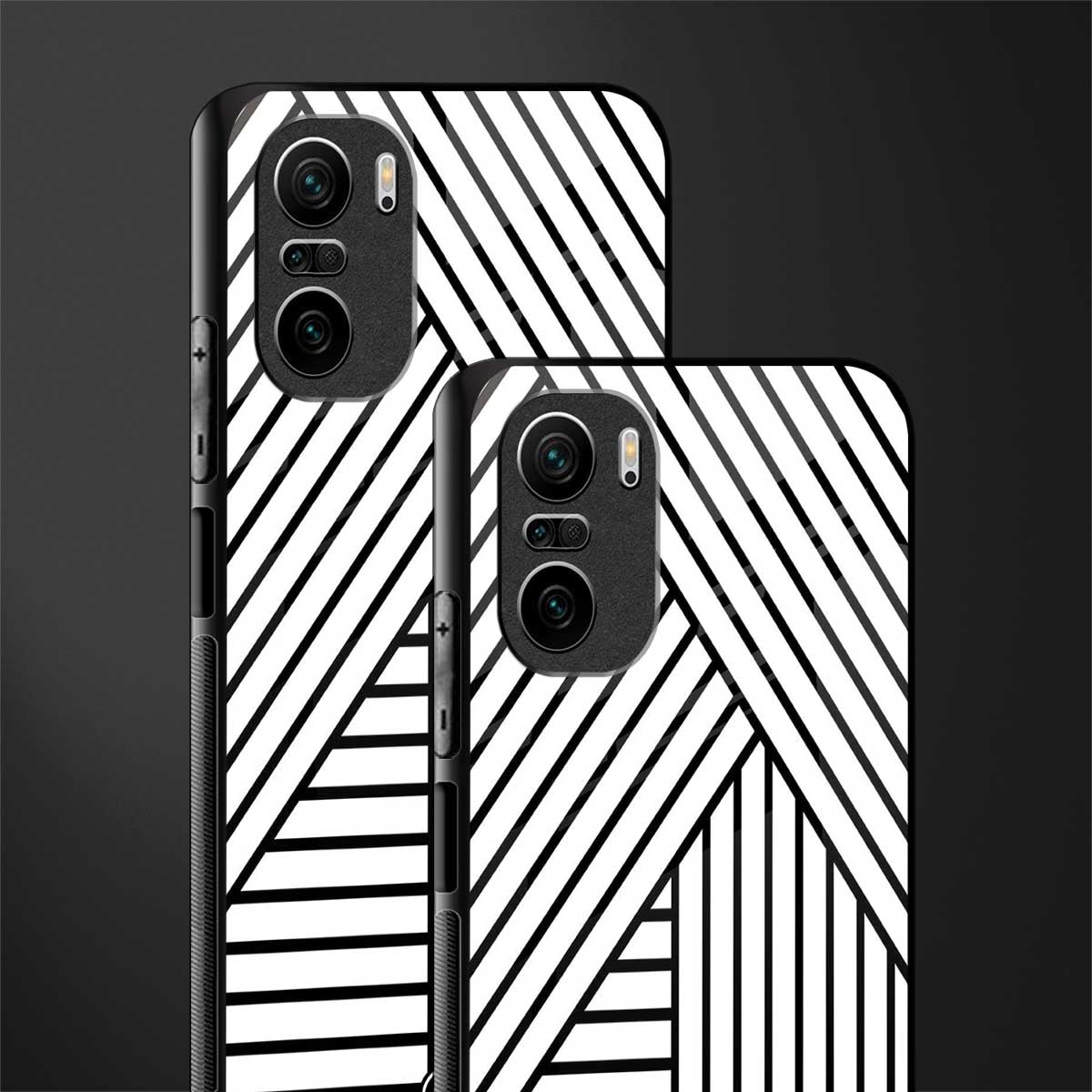 classic white black patten glass case for mi 11x 5g image-2