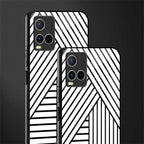 classic white black patten glass case for vivo y21t image-2