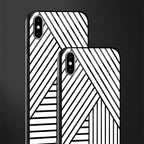 classic white black patten glass case for iphone xs max image-2