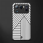 classic white black patten glass case for mi 11 ultra 5g image