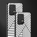classic white black patten back phone cover | glass case for samsung galaxy a23