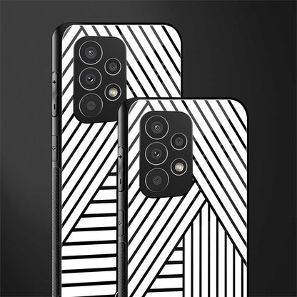 classic white black patten back phone cover | glass case for samsung galaxy a23