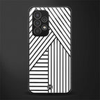 classic white black patten back phone cover | glass case for samsung galaxy a53 5g