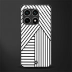 classic white black patten glass case for oneplus 10 pro 5g image