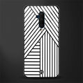 classic white black patten glass case for oneplus 7t pro image