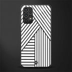 classic white black patten back phone cover | glass case for samsung galaxy a13 4g