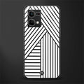 classic white black patten back phone cover | glass case for oppo f21 pro 4g