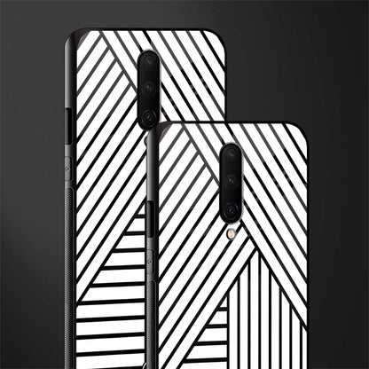 classic white black patten glass case for oneplus 7 pro image-2