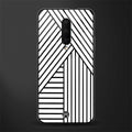classic white black patten glass case for oneplus 7 pro image