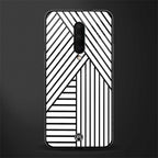 classic white black patten glass case for oneplus 7 pro image