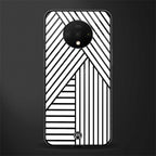 classic white black patten glass case for oneplus 7t image