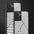 classic white black patten back phone cover | glass case for oneplus 10r 5g
